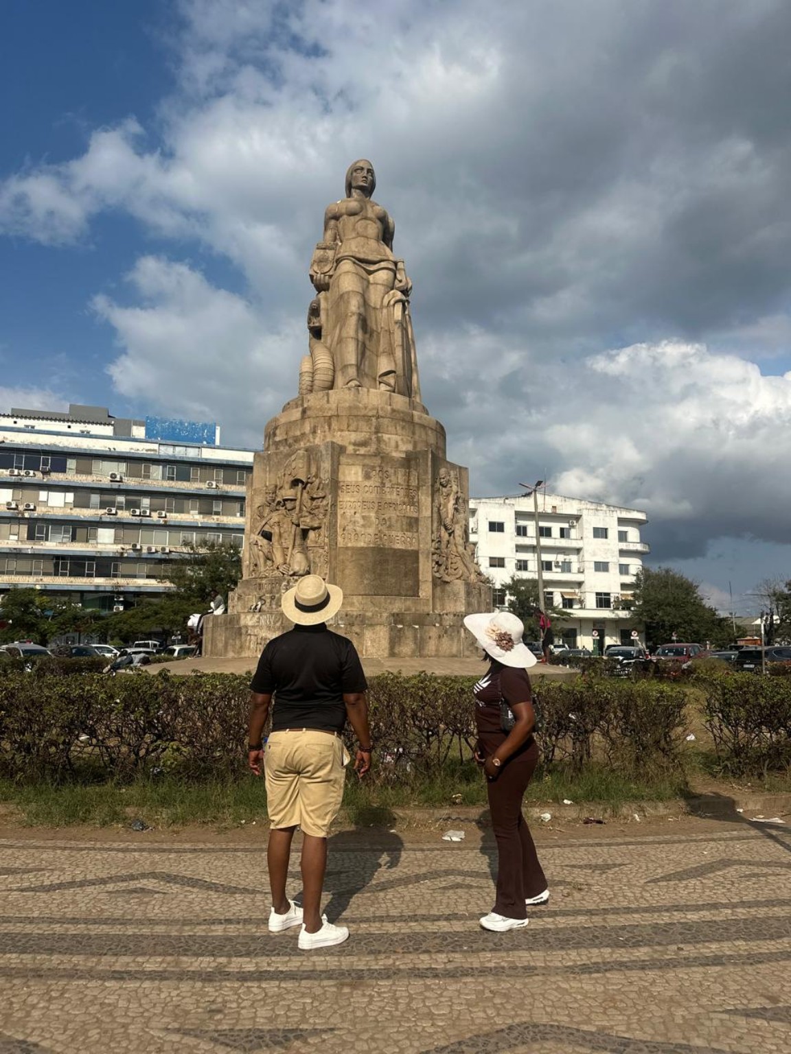 Visitors enjoying a cultural landmark