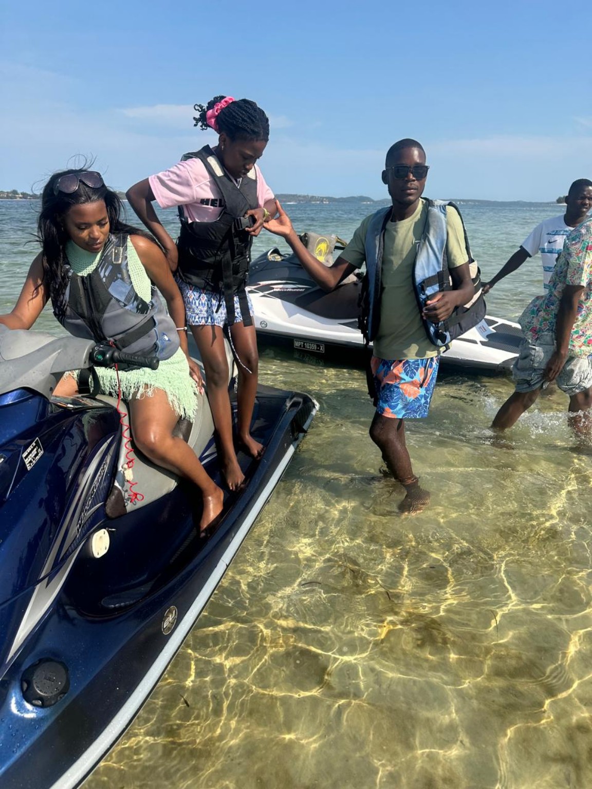 Travellers enjoying a water outing together